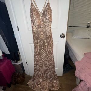 Rose Gold Prom Dress
